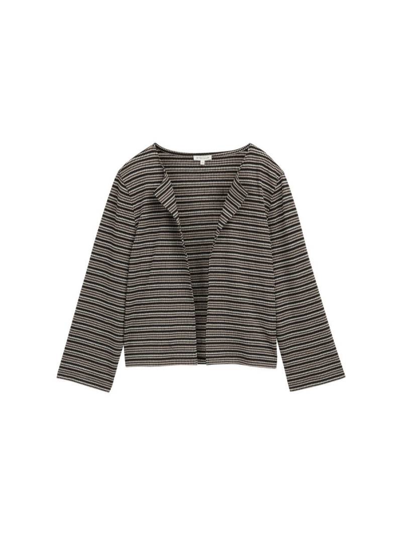 Tom Tailor - Boxy Fit Jacquard Cardigan schwarz - Gr. - L von Tom Tailor