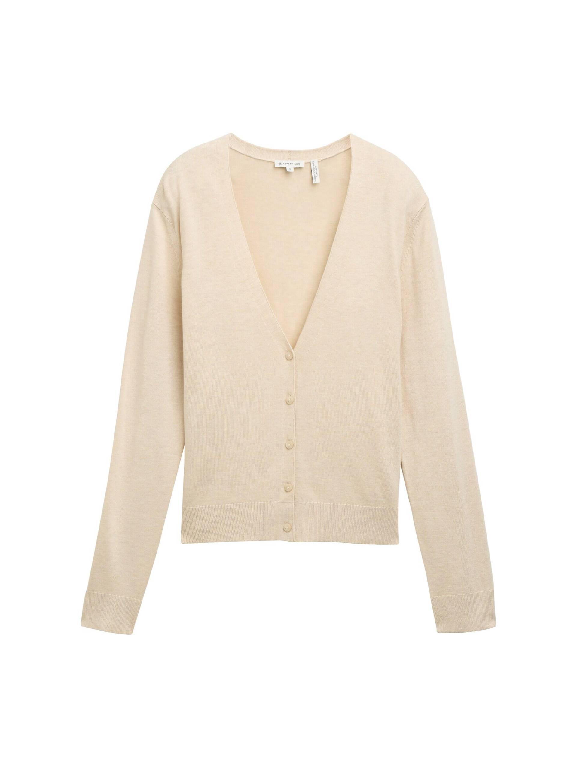 Tom Tailor - Cardigan aus Strick summer beige melange - Gr. - M von Tom Tailor
