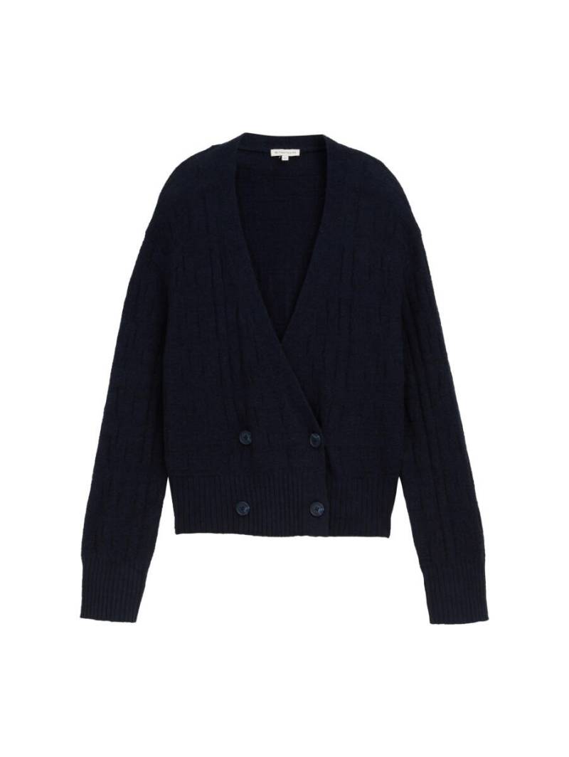 Tom Tailor - Cardigan in Wickel-Optik blau - Gr. - XL von Tom Tailor