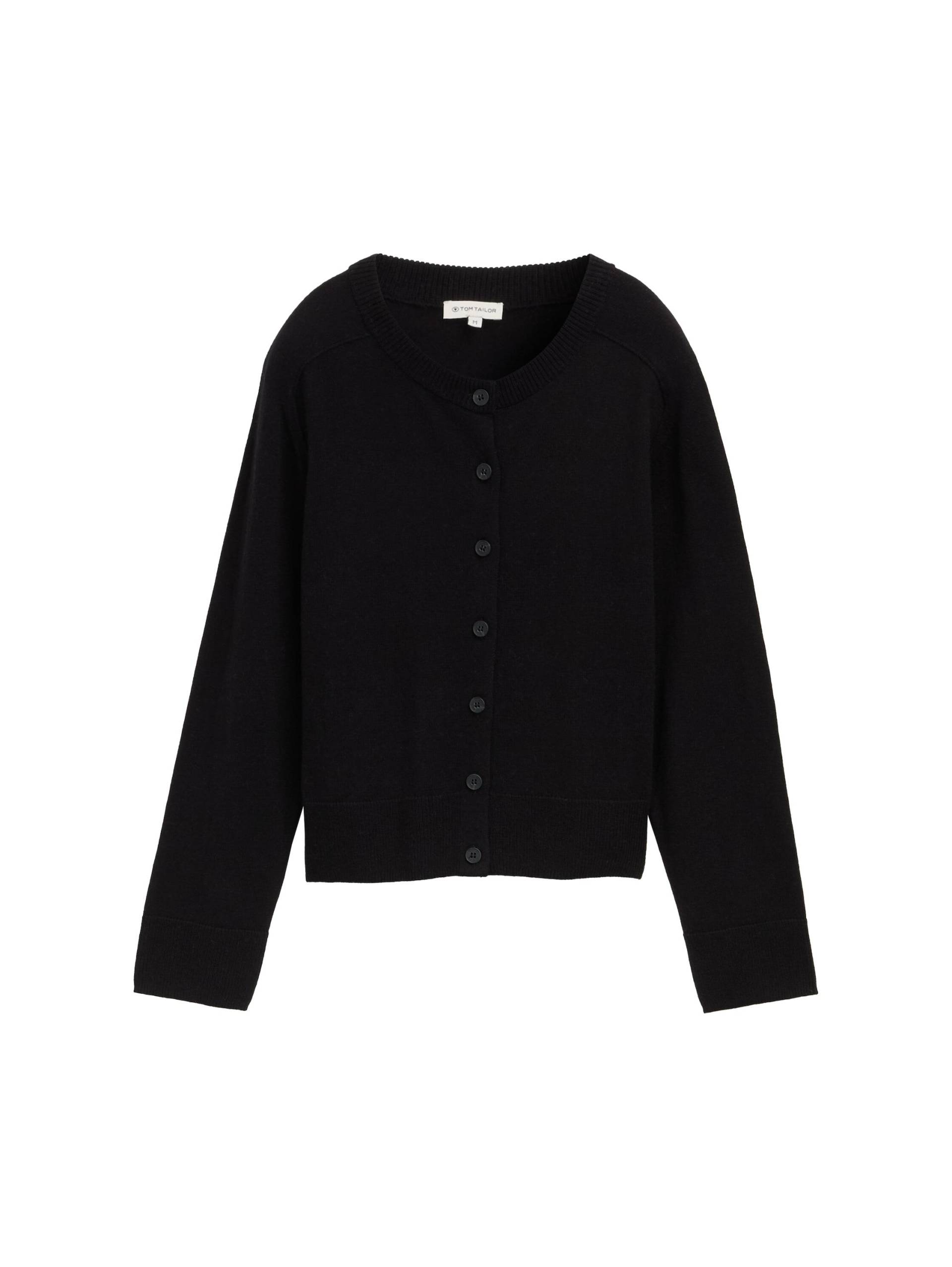Tom Tailor - Cardigan mit Kaschmir-Anteil deep black - Gr. - L von Tom Tailor