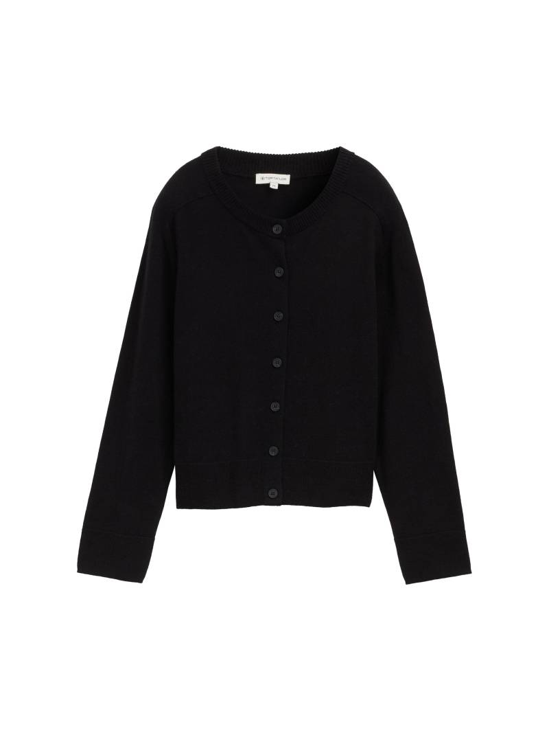 Tom Tailor - Cardigan mit Kaschmir-Anteil deep black - Gr. - M von Tom Tailor