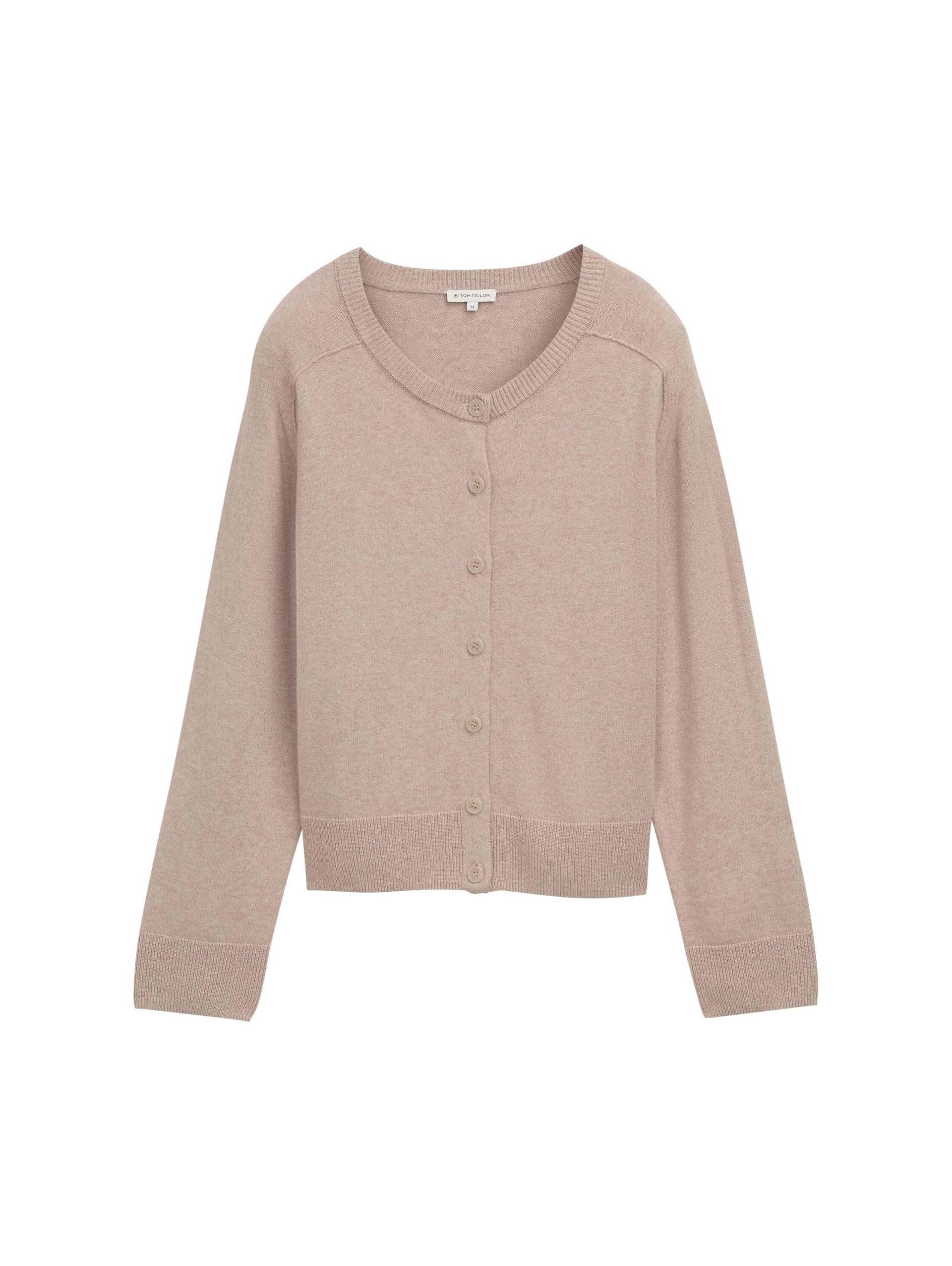 Tom Tailor - Cardigan mit Kaschmir-Anteil soft taupe melange - Gr. - XL von Tom Tailor