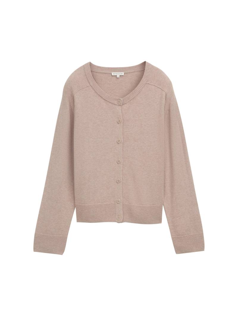 Tom Tailor - Cardigan mit Kaschmir-Anteil soft taupe melange - Gr. - XL von Tom Tailor