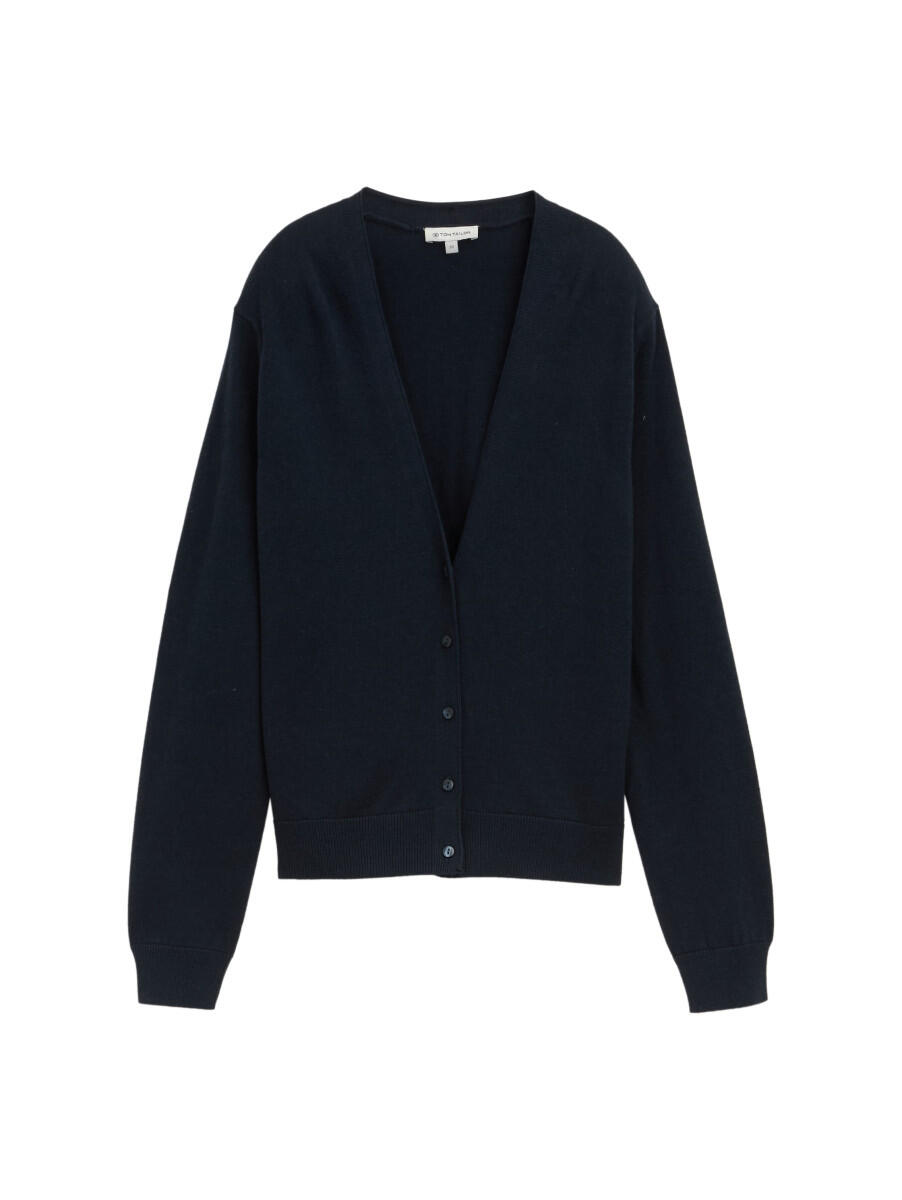 Tom Tailor - Cardigan mit V-Ausschnitt blau - Gr. - L von Tom Tailor