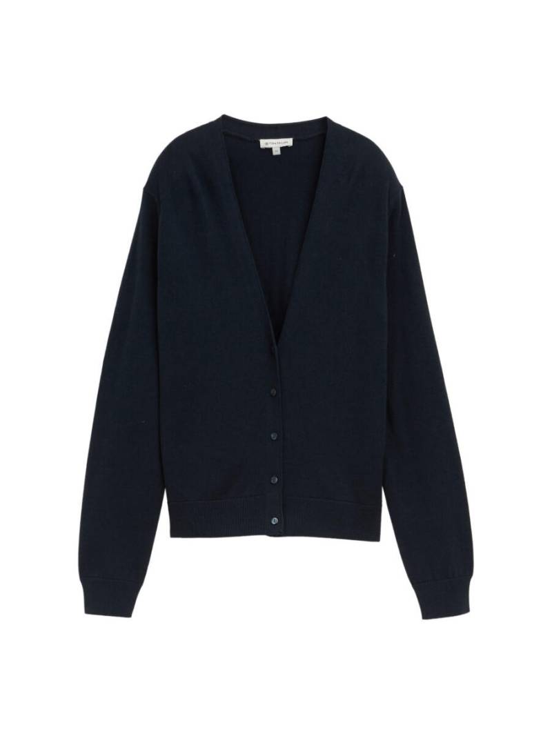 Tom Tailor - Cardigan mit V-Ausschnitt blau - Gr. - XL von Tom Tailor