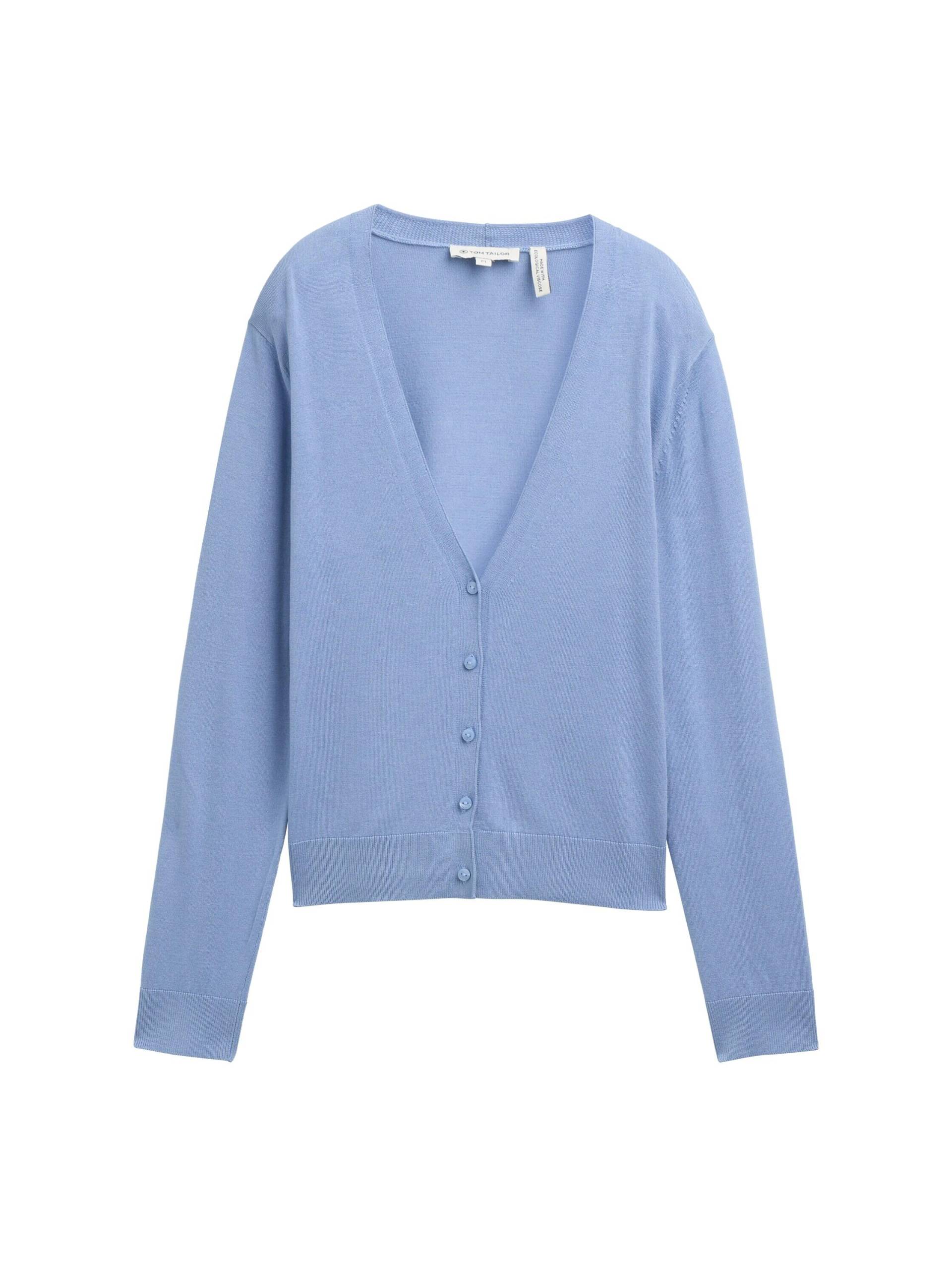 Tom Tailor - Cardigan mit V-Ausschnitt flawless blue - Gr. - S von Tom Tailor