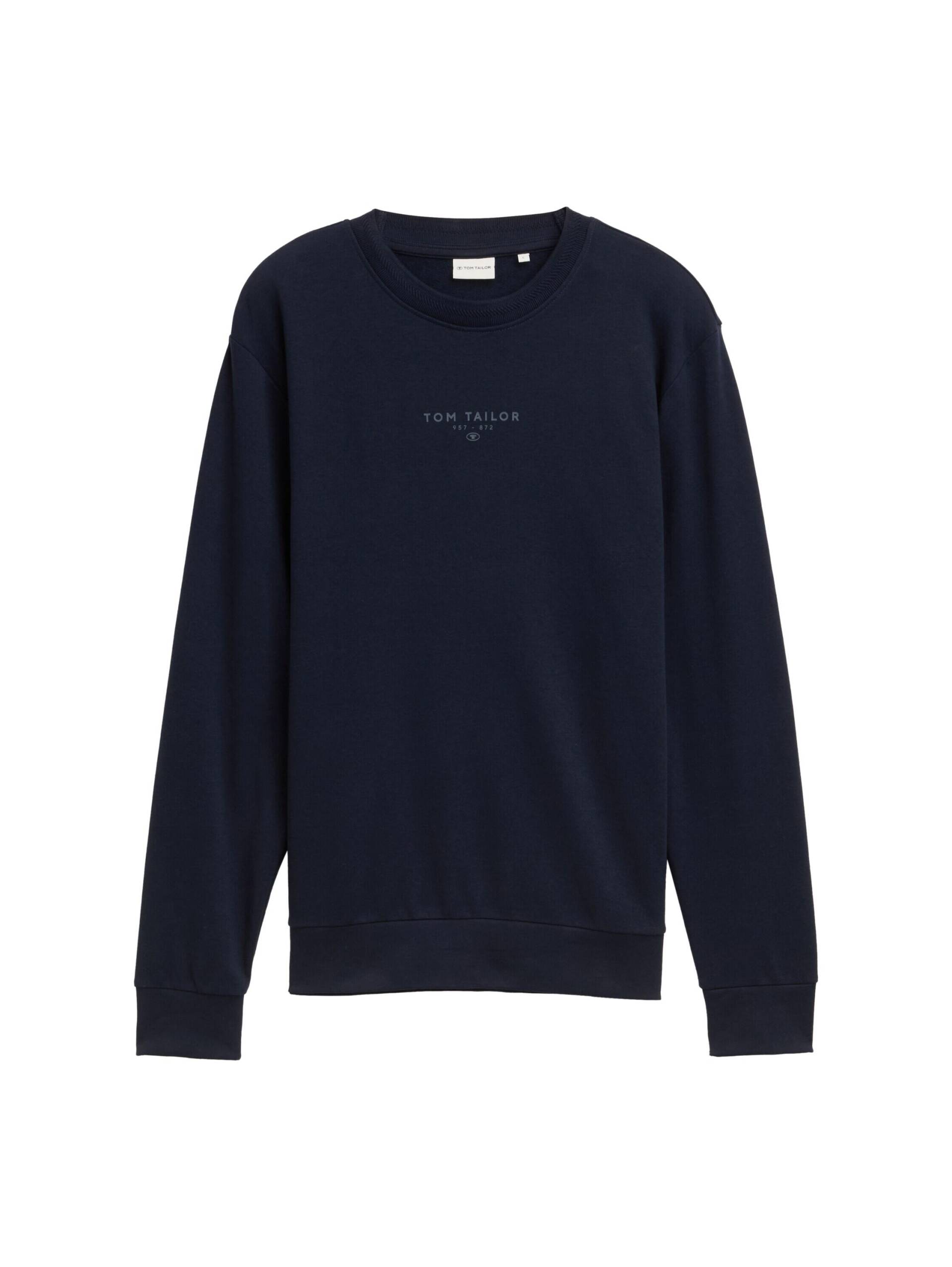 Tom Tailor - Crewneck Sweatshirt mit Logo-Print sky captain blue - Gr. - XL von Tom Tailor