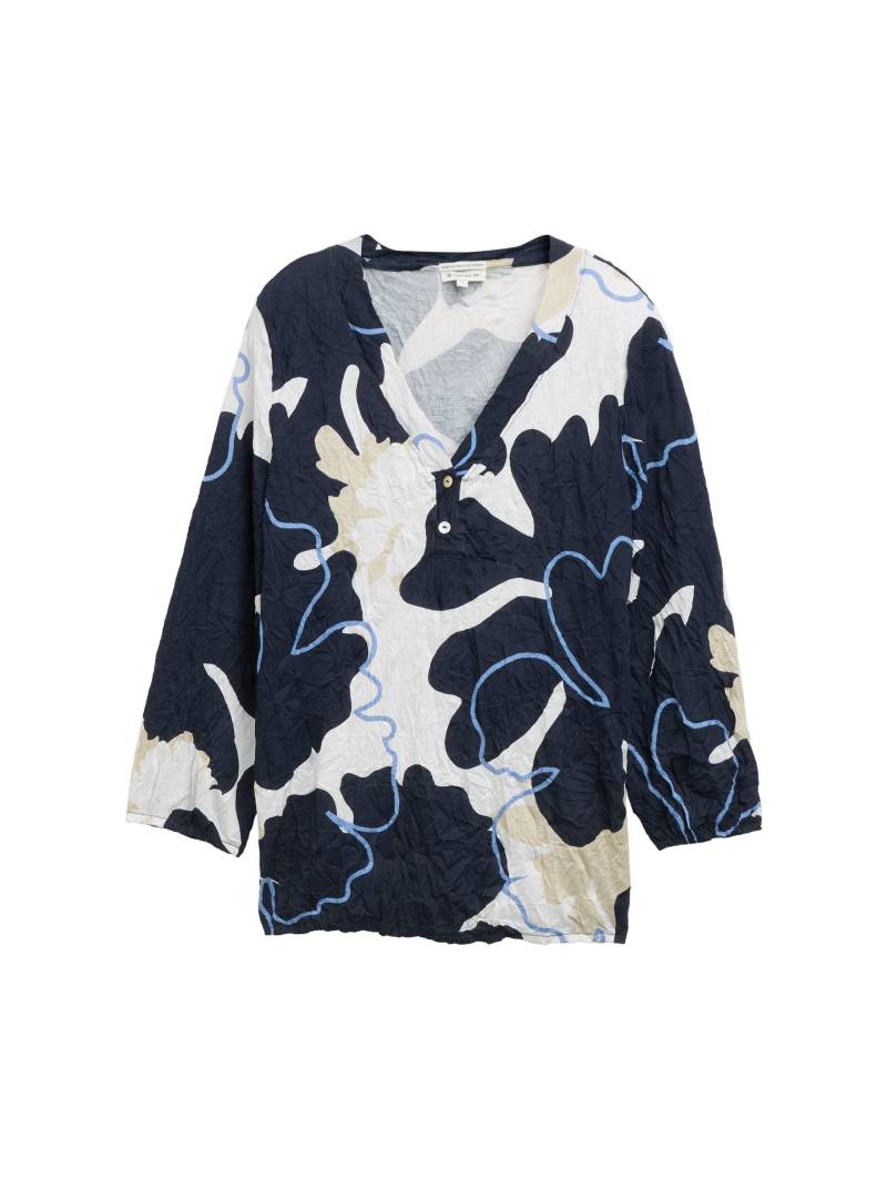 Tom Tailor - Crinkle Blusenshirt big floral shapes design - Gr. - XL von Tom Tailor