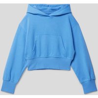 Tom Tailor Cropped Hoodie mit Känguru-Tasche in Blau, Größe 140 von Tom Tailor