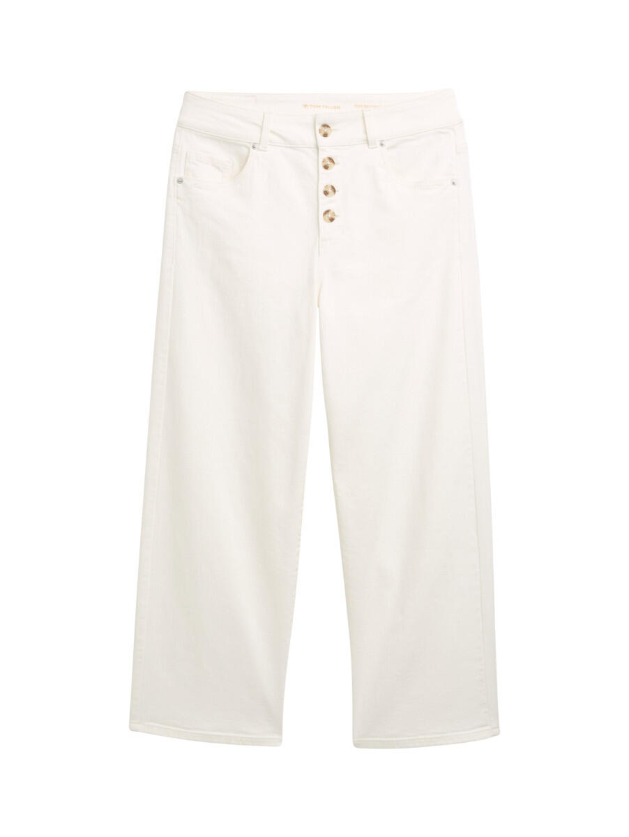 Tom Tailor - Culotte Jeans mit Knopfleiste weiß - Gr. - 26/28 von Tom Tailor