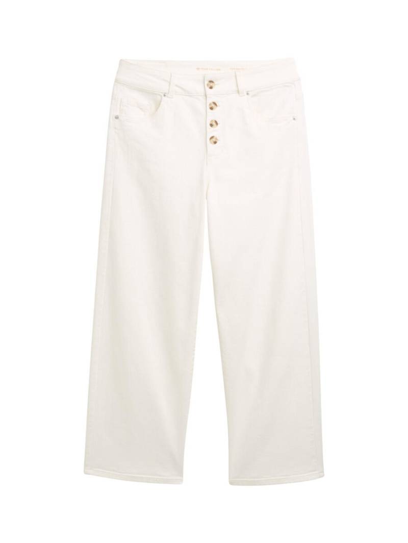 Tom Tailor - Culotte Jeans mit Knopfleiste weiß - Gr. - 26/28 von Tom Tailor