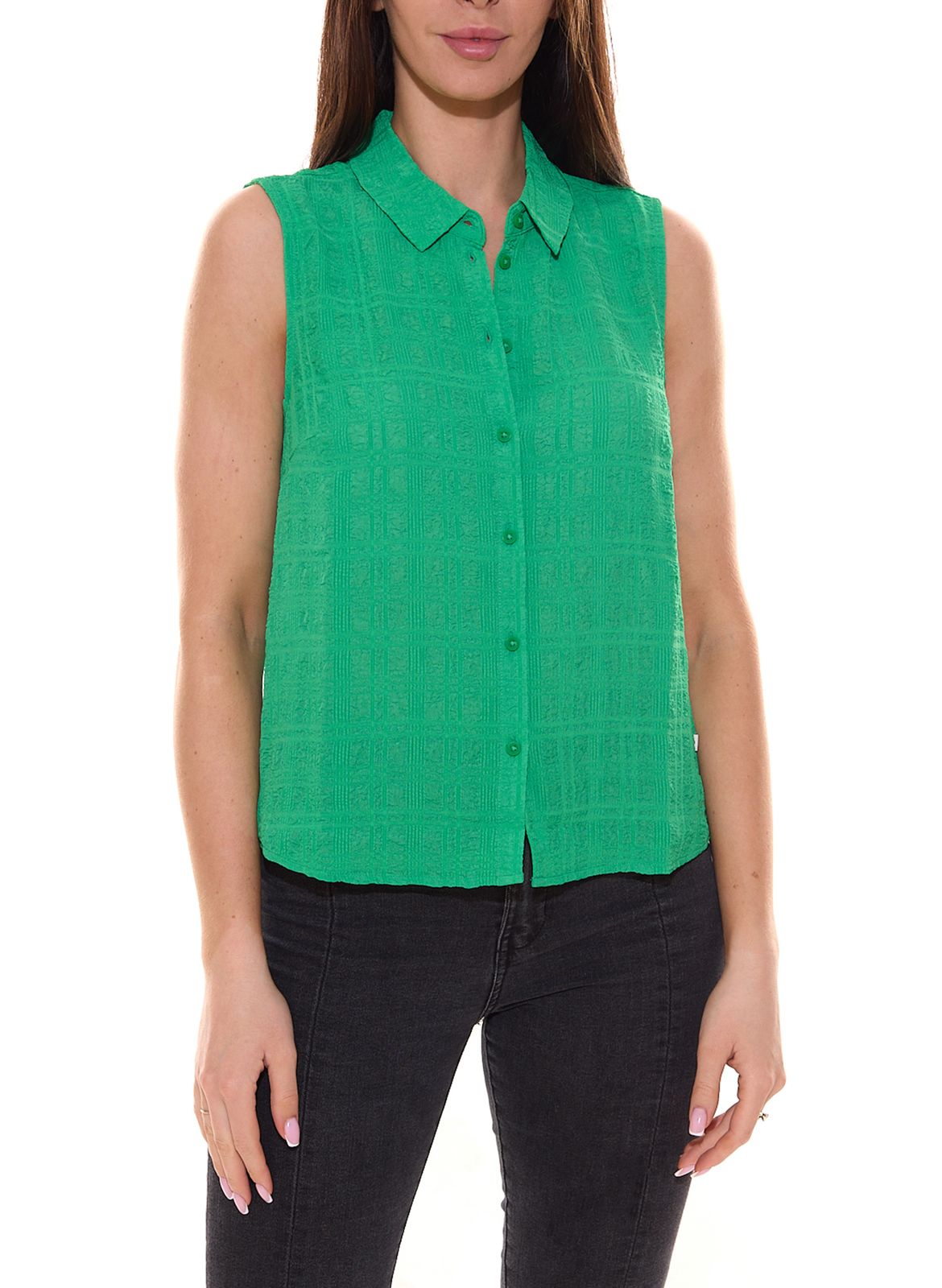Tom Tailor Damen Blusen-Top Sommer-Shirt mit Kent Kragen 54216023 Grün von Tom Tailor
