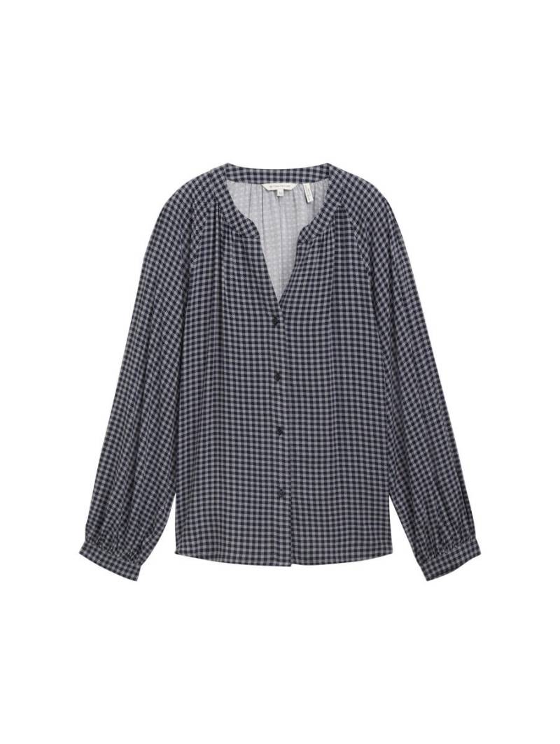 Tom Tailor - Gemusterte Bluse blau - Gr. - 38 von Tom Tailor