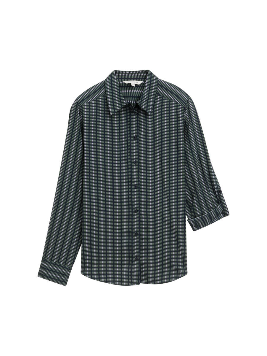 Tom Tailor - Gemusterte Bluse blau - Gr. - 38 von Tom Tailor