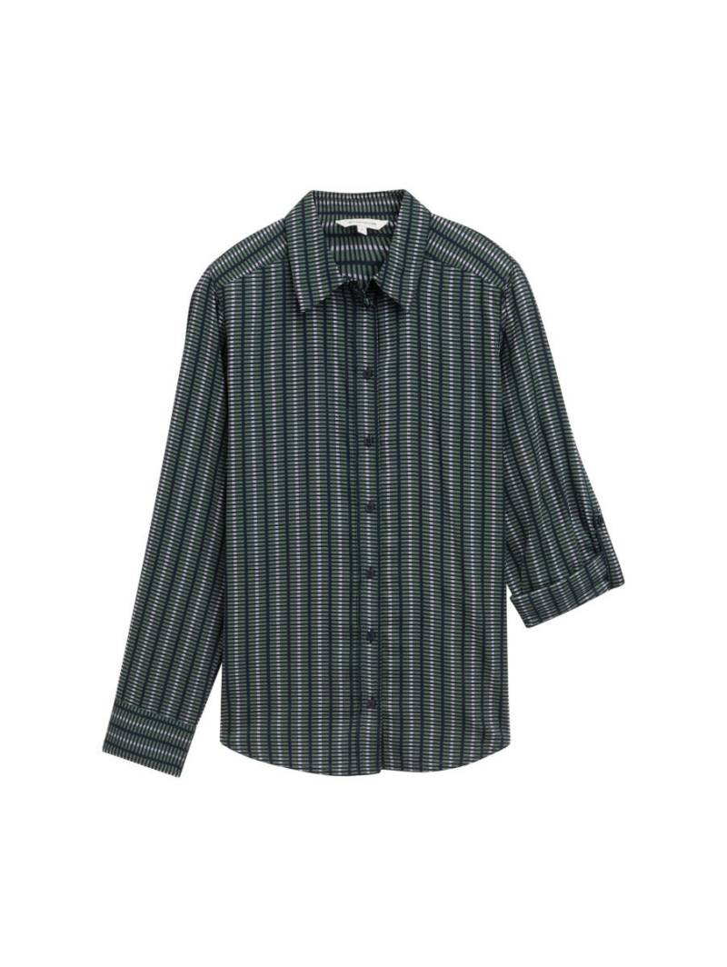 Tom Tailor - Gemusterte Bluse blau - Gr. - 38 von Tom Tailor