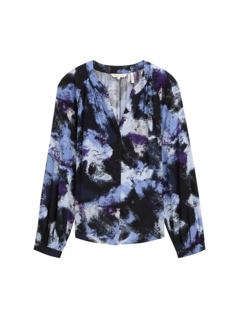 Tom Tailor - Gemusterte Bluse blau - Gr. - 40 von Tom Tailor