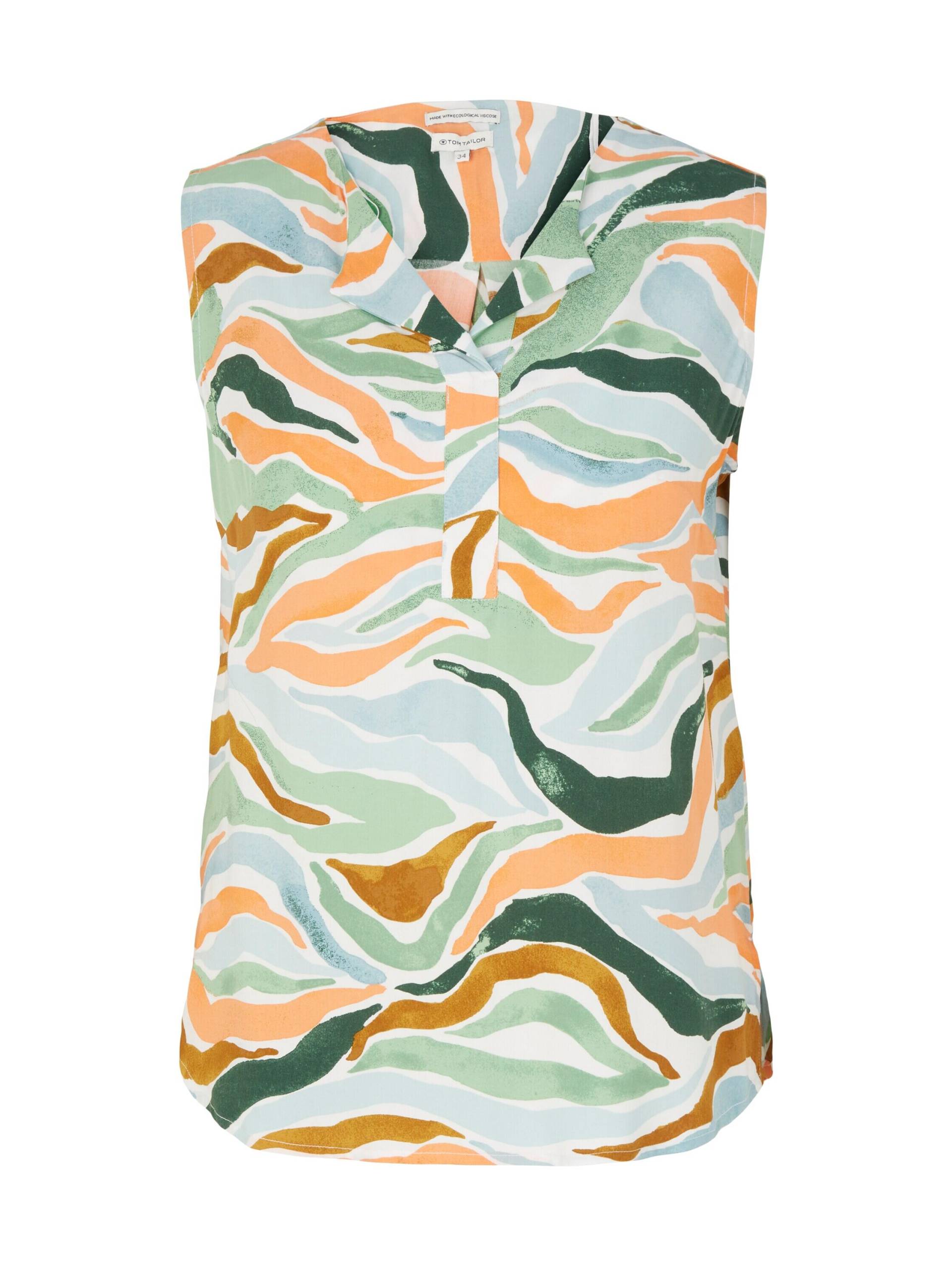 Tom Tailor - Gemusterte Bluse colorful wavy design - Gr. - 38 von Tom Tailor