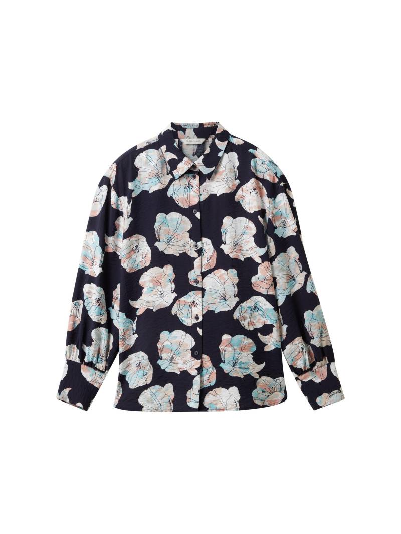 Tom Tailor - Gemusterte Bluse tie dye flower design - Gr. - 38 von Tom Tailor