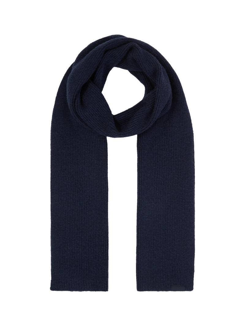 Tom Tailor - Gestrickter Schal mit Wolle knitted navy melange - Gr. - OS von Tom Tailor
