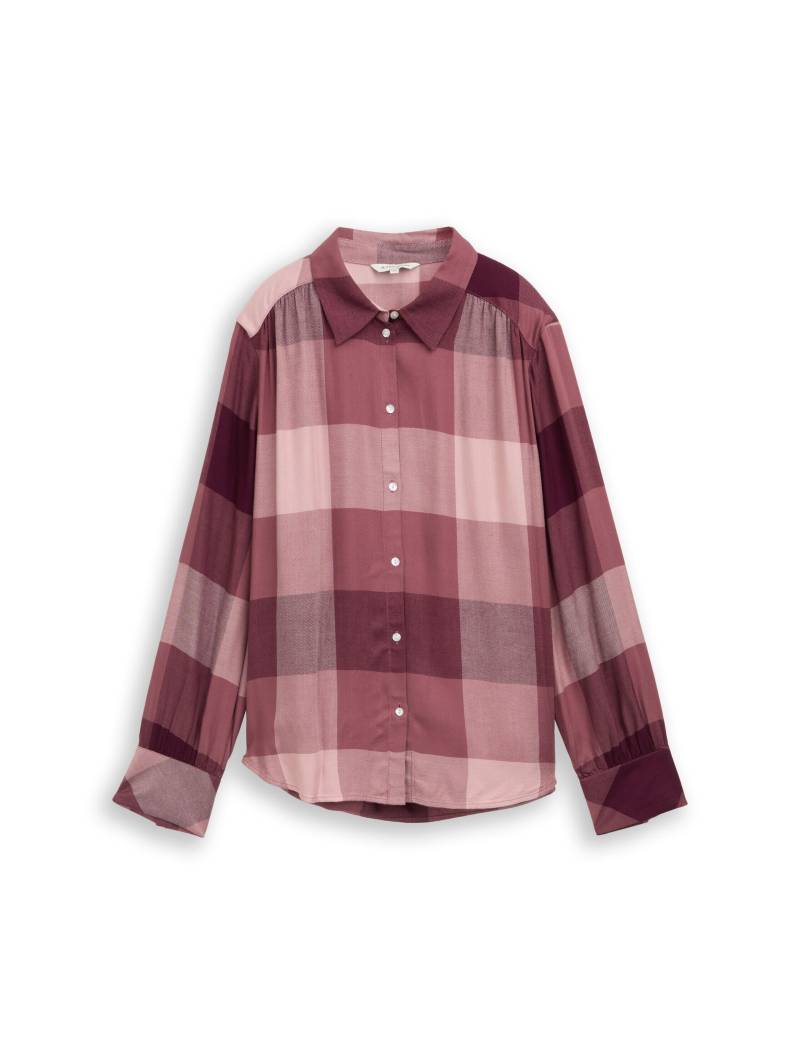 Tom Tailor - Hemdbluse mit Karomuster berry rose check - Gr. - 36 von Tom Tailor