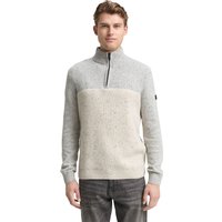 Tom Tailor Herren Stehkragen Pullover STRUCTURED MIX KNIT TROYER- Regular Fit von Tom Tailor