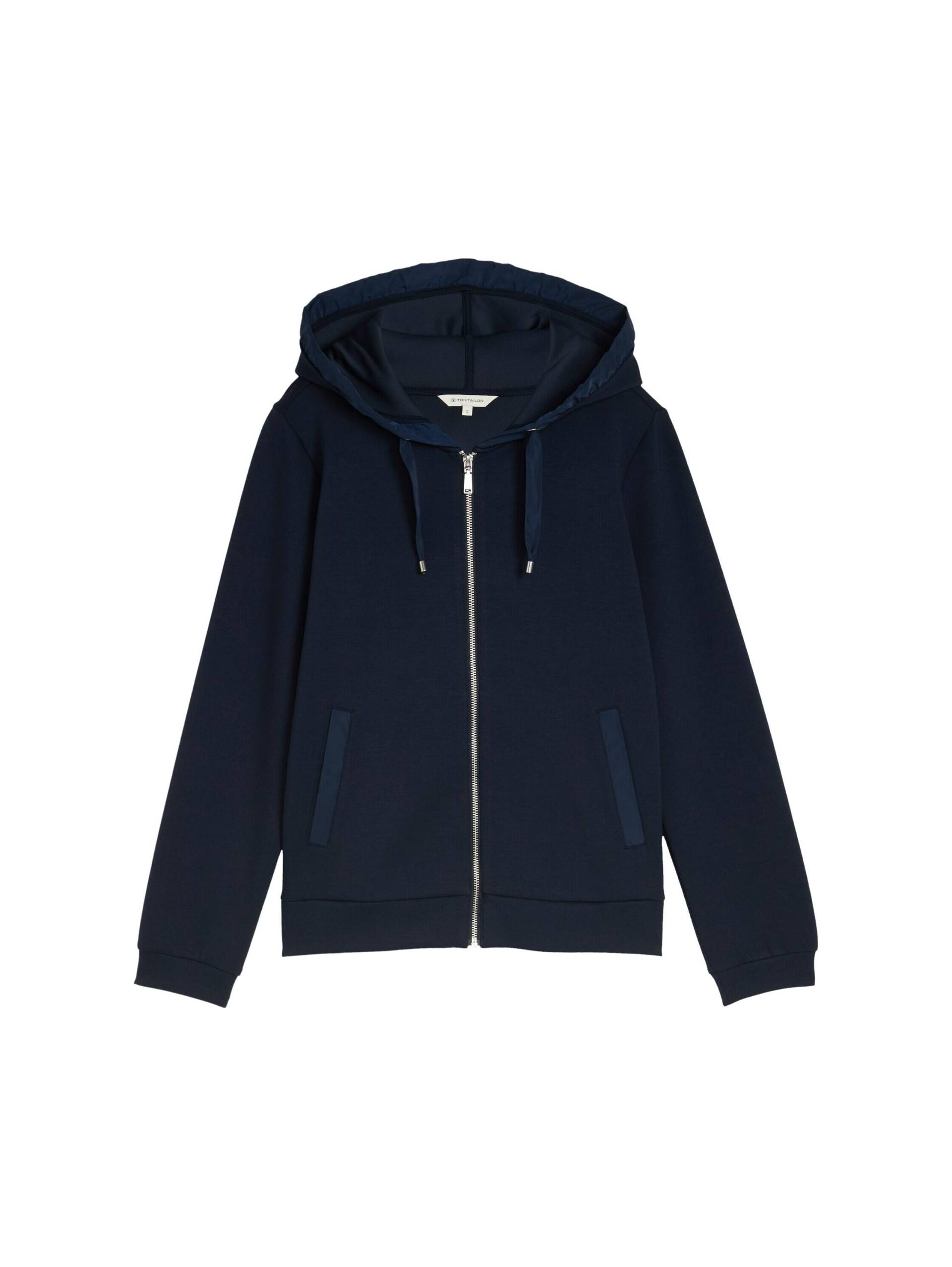 Tom Tailor - Hoodie Sweatjacke aus Scuba sky captain blue - Gr. - L von Tom Tailor