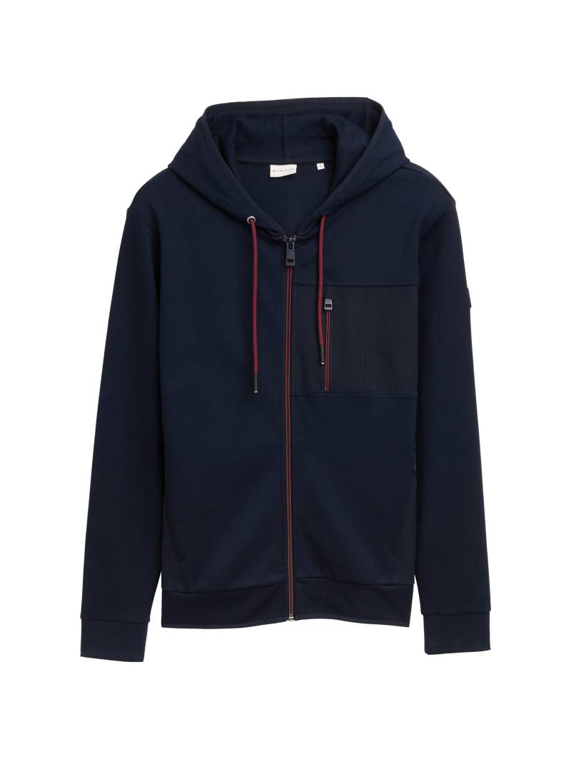 Tom Tailor - Hoodie Sweatjacke mit Brusttasche sky captain blue - Gr. - L von Tom Tailor
