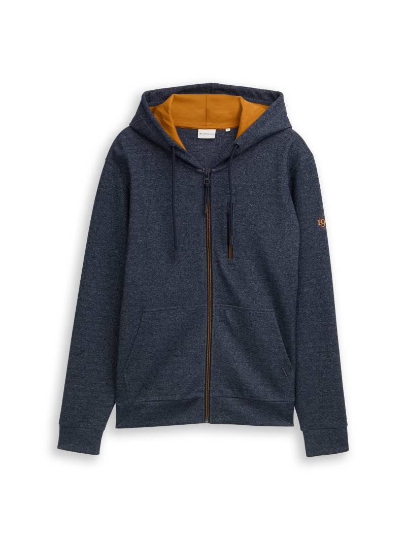 Tom Tailor - Hoodie Sweatjacke navy fine yd stripe - Gr. - M von Tom Tailor