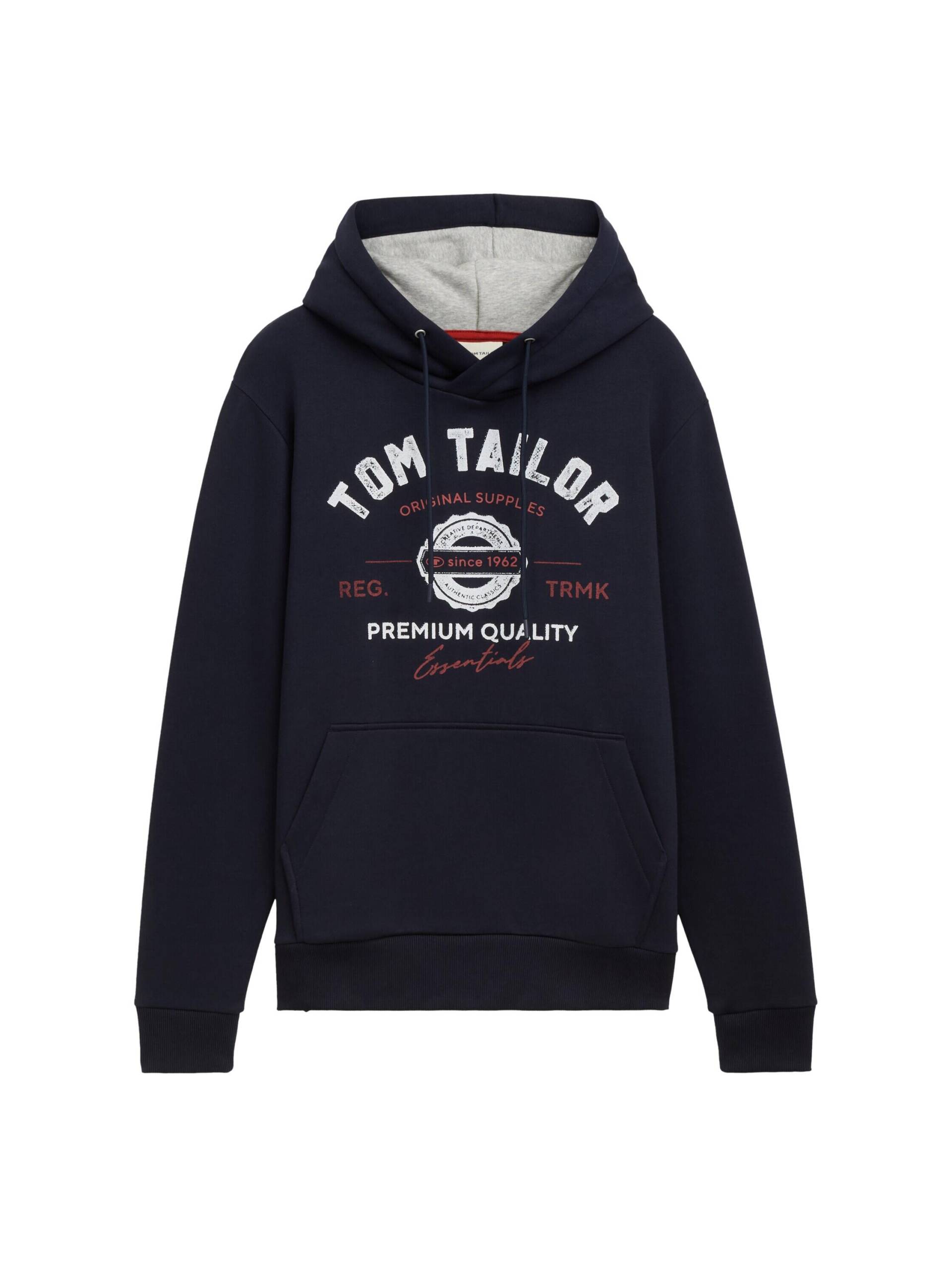 Tom Tailor - Hoodie Sweatshirt mit Logo-Print sky captain blue - Gr. - XXL von Tom Tailor
