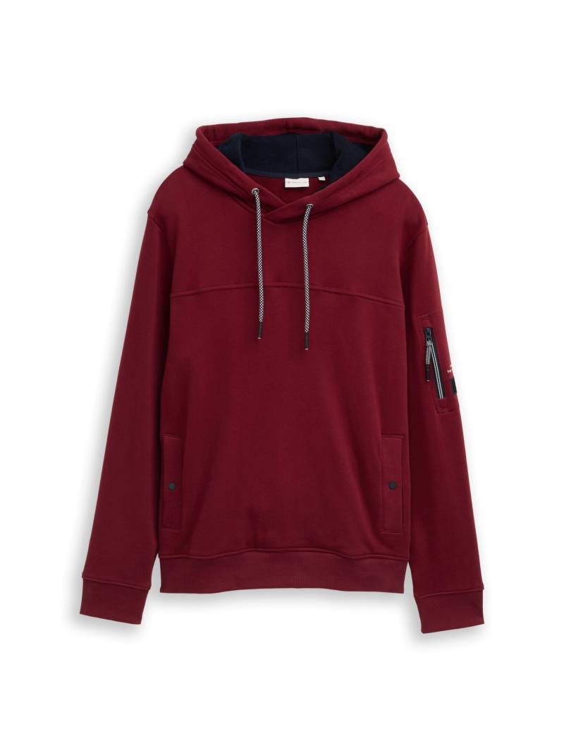 Tom Tailor - Hoodie Sweatshirt mit Taschen cabarnet bordeaux red - Gr. - XL von Tom Tailor