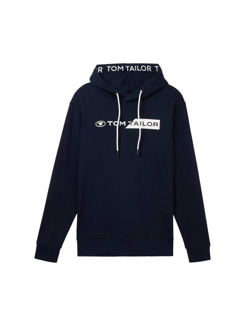 Tom Tailor - Hoodie mit Logo Print sky captain blue - Gr. - L von Tom Tailor