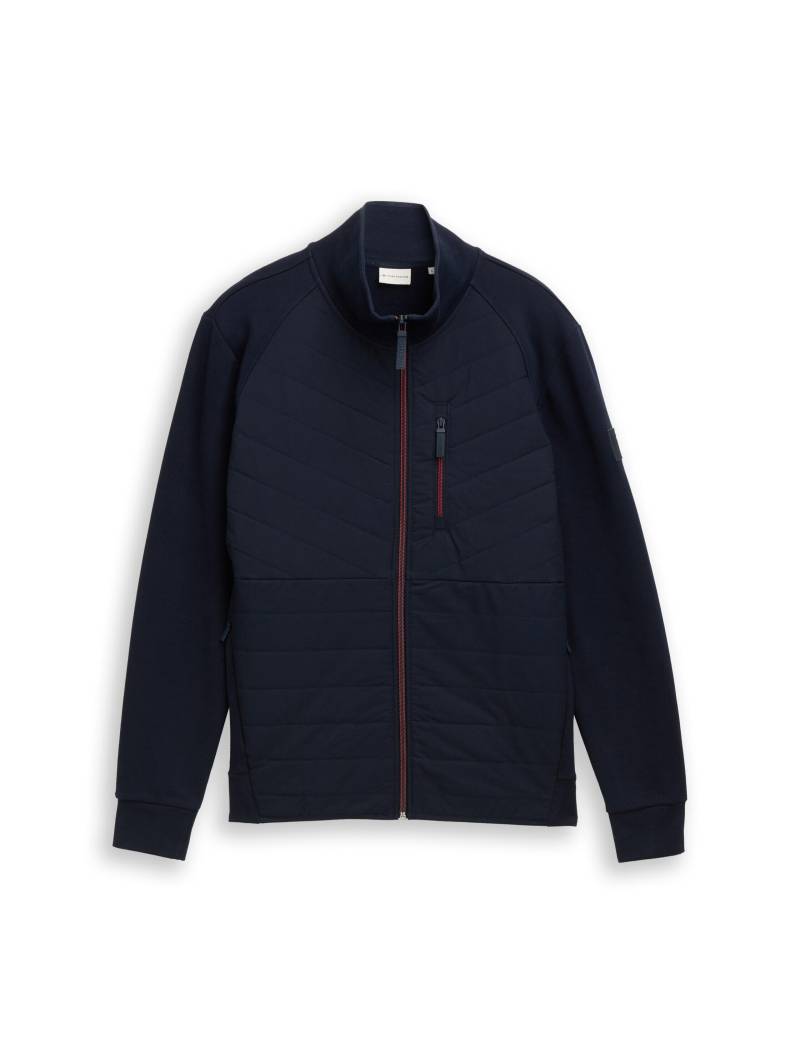 Tom Tailor - Hybrid Sweatjacke mit Steppung sky captain blue - Gr. - M von Tom Tailor