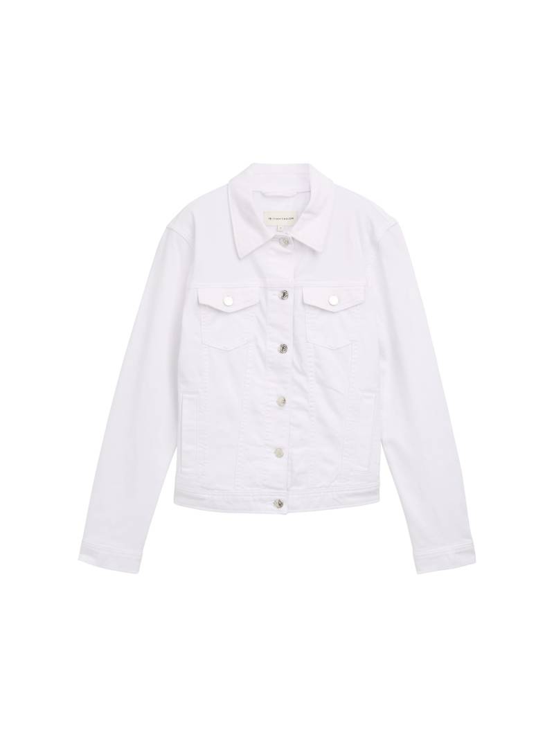 Tom Tailor - Jeansjacke mit Eingriffstaschen white - Gr. - L von Tom Tailor