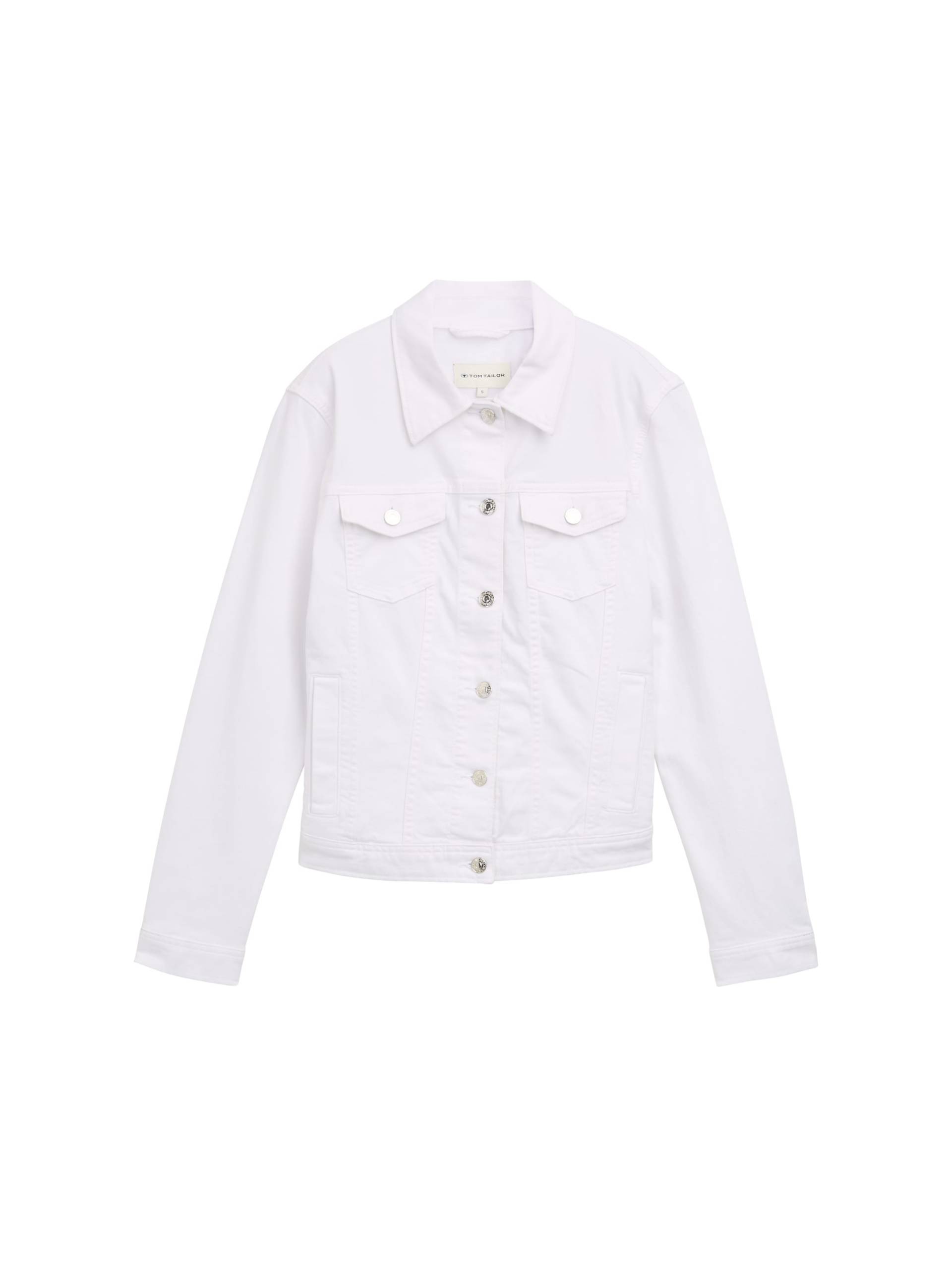 Tom Tailor - Jeansjacke mit Eingriffstaschen white - Gr. - XS von Tom Tailor