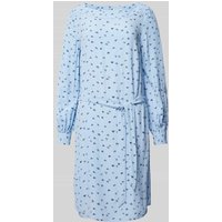 Tom Tailor Knielanges Kleid mit Allover-Muster in Hellblau, Größe 44 von Tom Tailor
