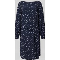 Tom Tailor Knielanges Kleid mit Allover-Muster in Marine, Größe 40 von Tom Tailor