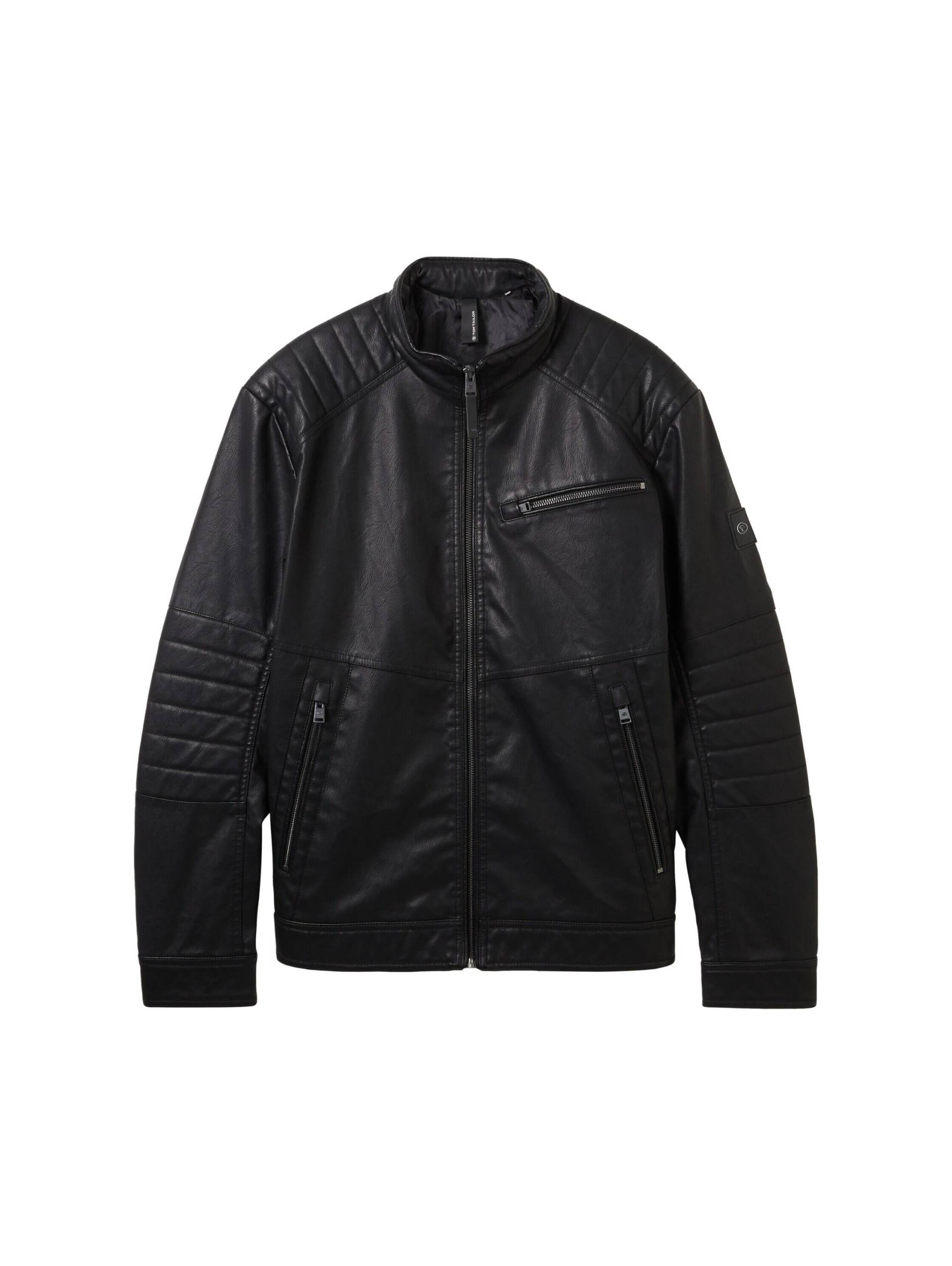 Tom Tailor - Kunstleder Bikerjacke black - Gr. - XL von Tom Tailor