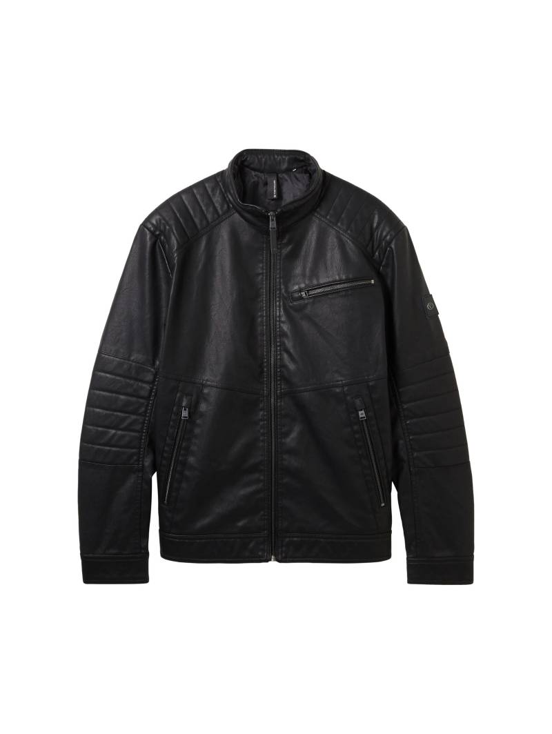 Tom Tailor - Kunstleder Bikerjacke black - Gr. - XL von Tom Tailor