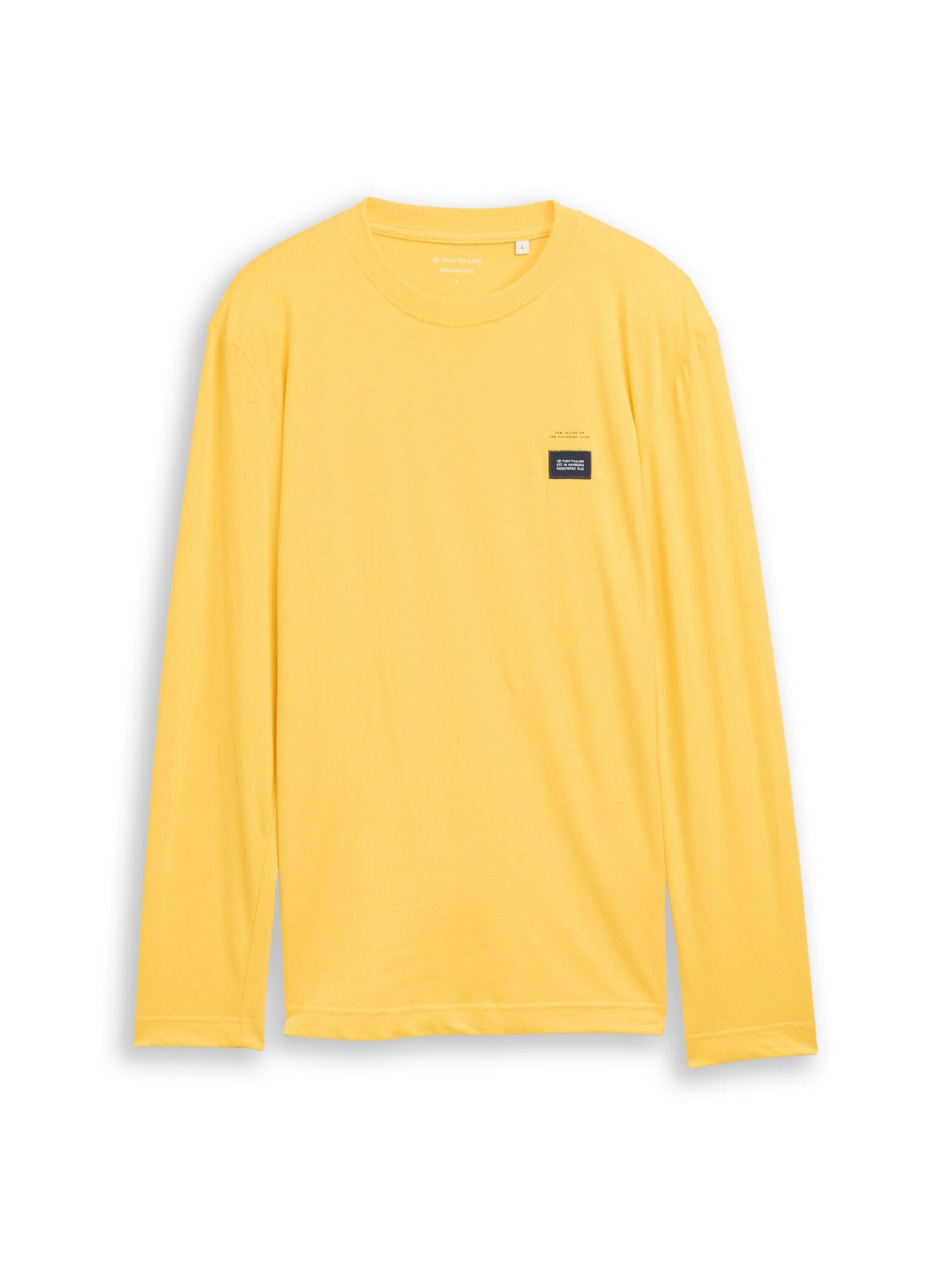 Tom Tailor - Langarmshirt aus Baumwolle classic yellow - Gr. - L von Tom Tailor