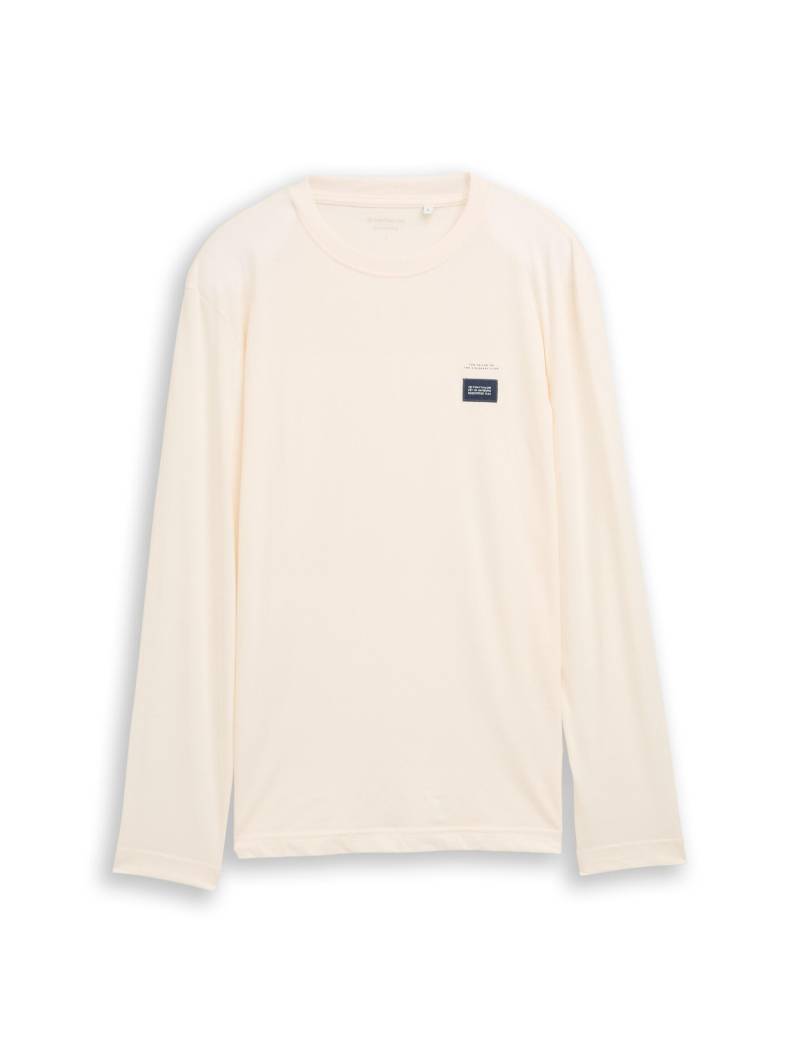 Tom Tailor - Langarmshirt aus Baumwolle gardenia white - Gr. - M von Tom Tailor
