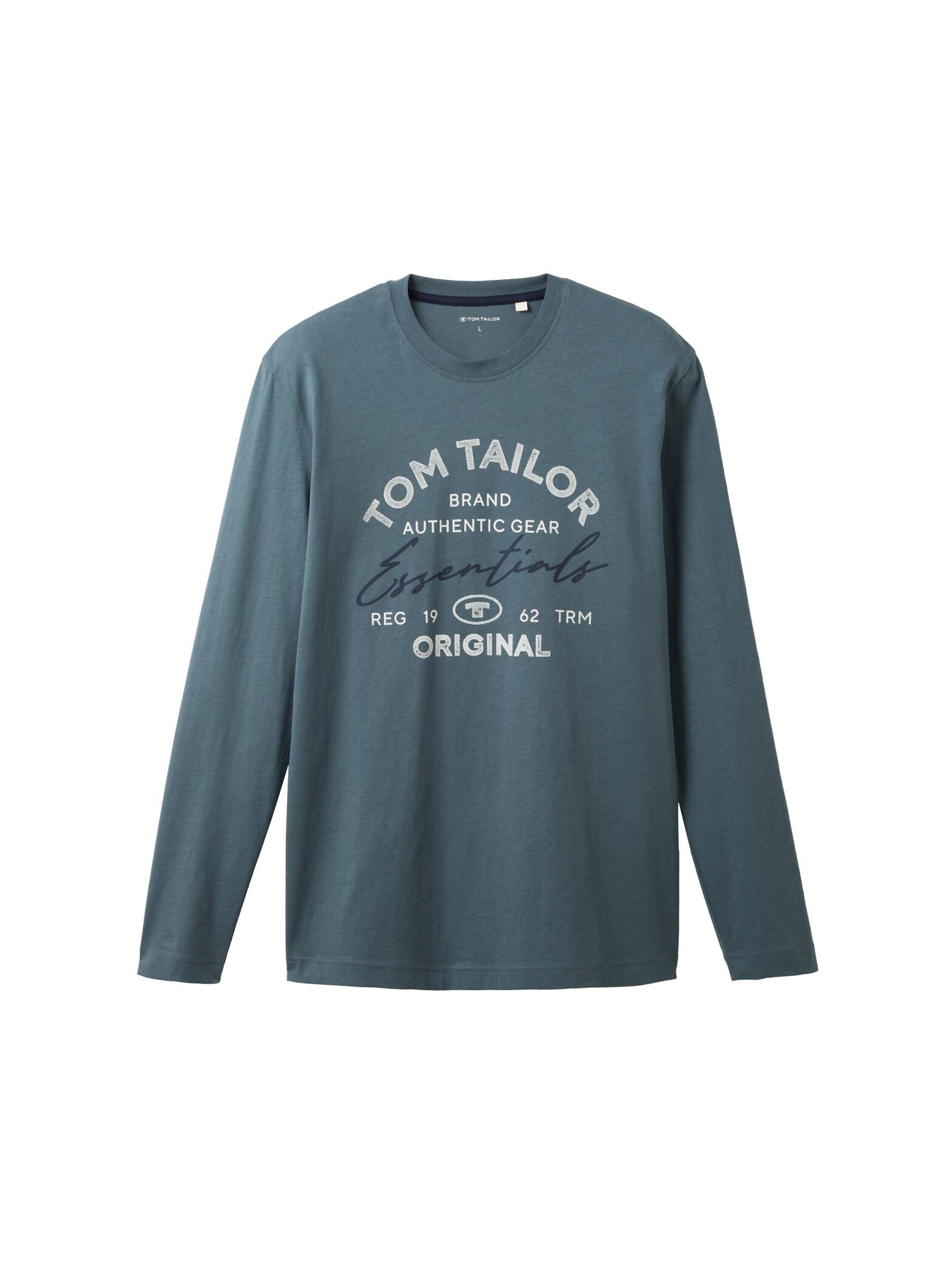 Tom Tailor - Langarmshirt mit Logo Print - Gr. - L von Tom Tailor