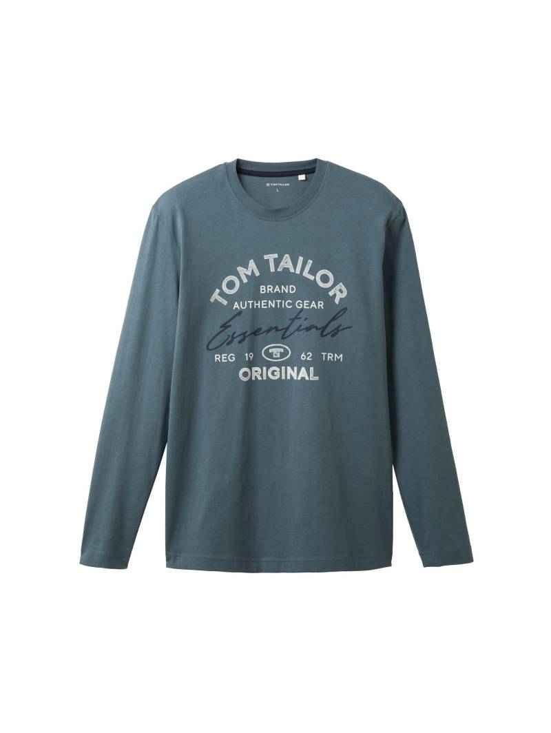 Tom Tailor - Langarmshirt mit Logo Print - Gr. - M von Tom Tailor