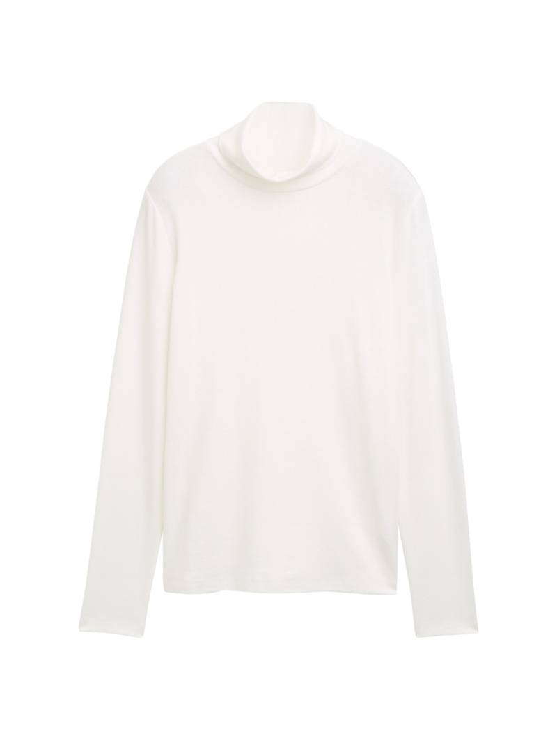 Tom Tailor - Langarmshirt mit Rollkragen whisper white - Gr. - XXL von Tom Tailor