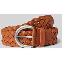 Tom Tailor Flechtgürtel aus echtem Leder im Used-Look in Cognac, Größe 100 von Tom Tailor