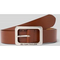 Tom Tailor Ledergürtel in unifarbenem Design Modell 'EVE' in Cognac, Größe 80 von Tom Tailor
