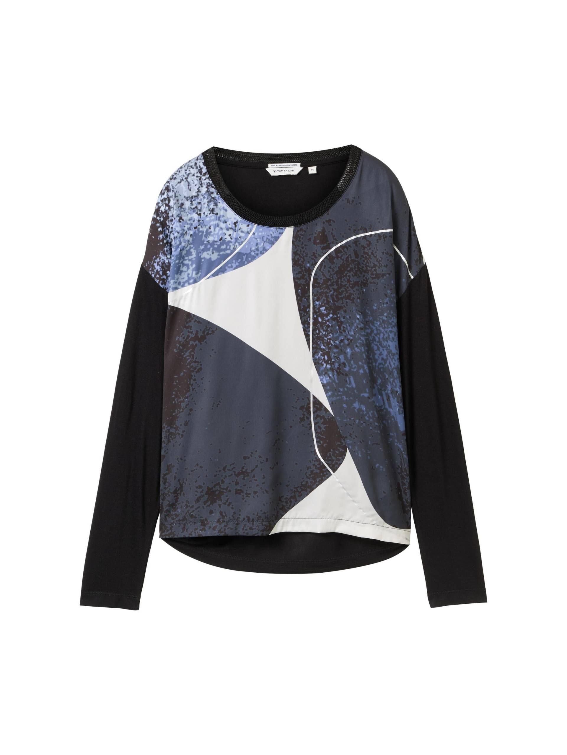 Tom Tailor - Longsleeve mit Print deep black - Gr. - L von Tom Tailor