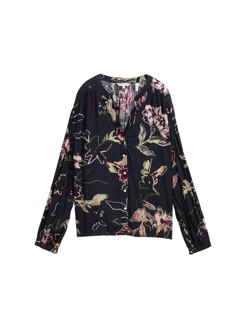 Tom Tailor - Loose Fit Bluse mit Muster big flower design - Gr. - 38 von Tom Tailor