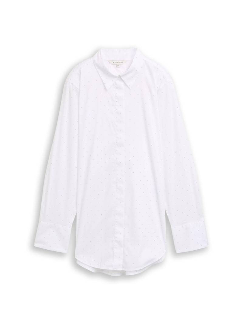 Tom Tailor - Loose Fit Bluse mit Strasssteinen stones on solid - Gr. - 36 von Tom Tailor