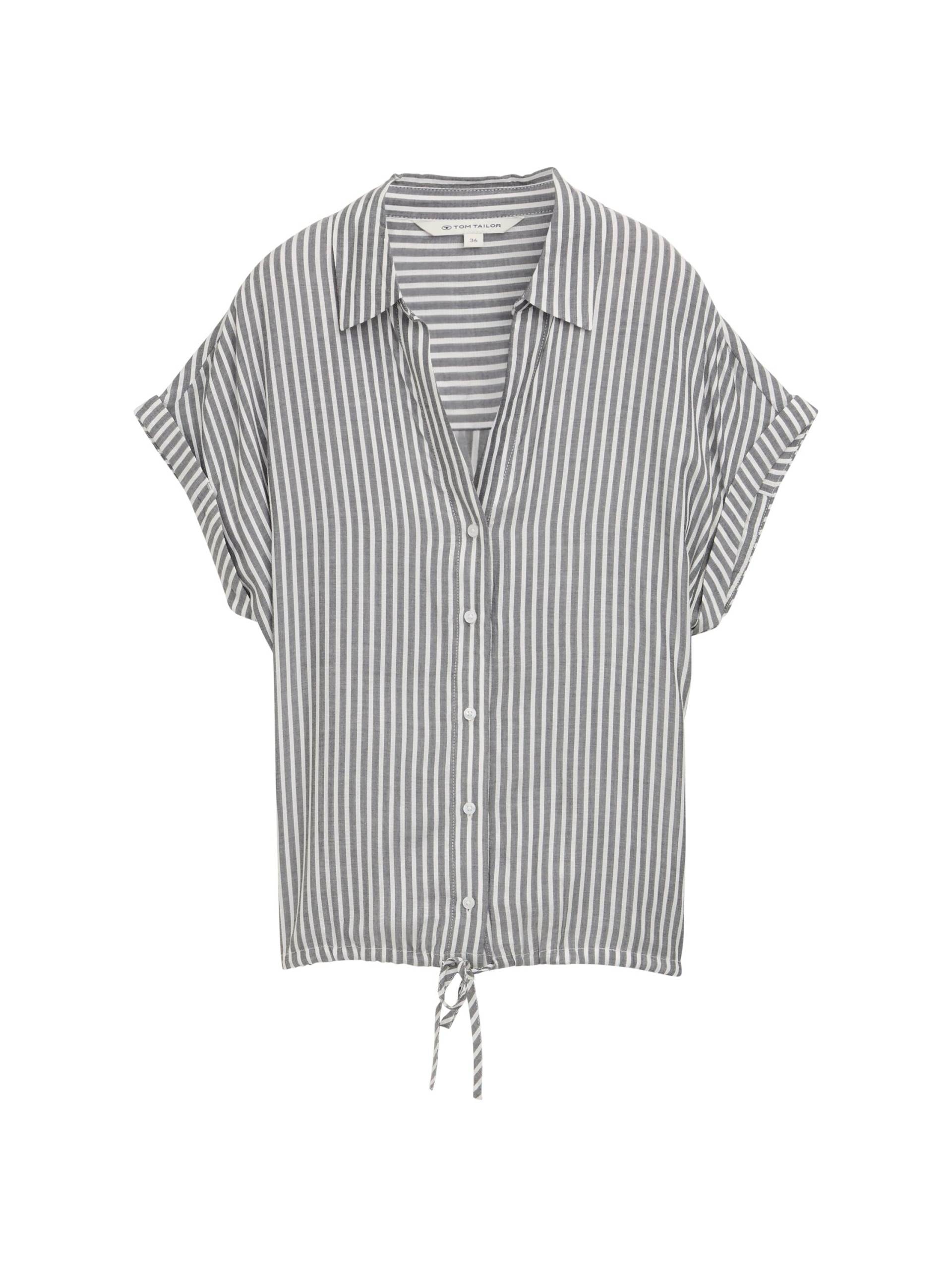 Tom Tailor - Loose Fit Bluse mit Streifenmuster navy white thin stripe - Gr. - 36 von Tom Tailor