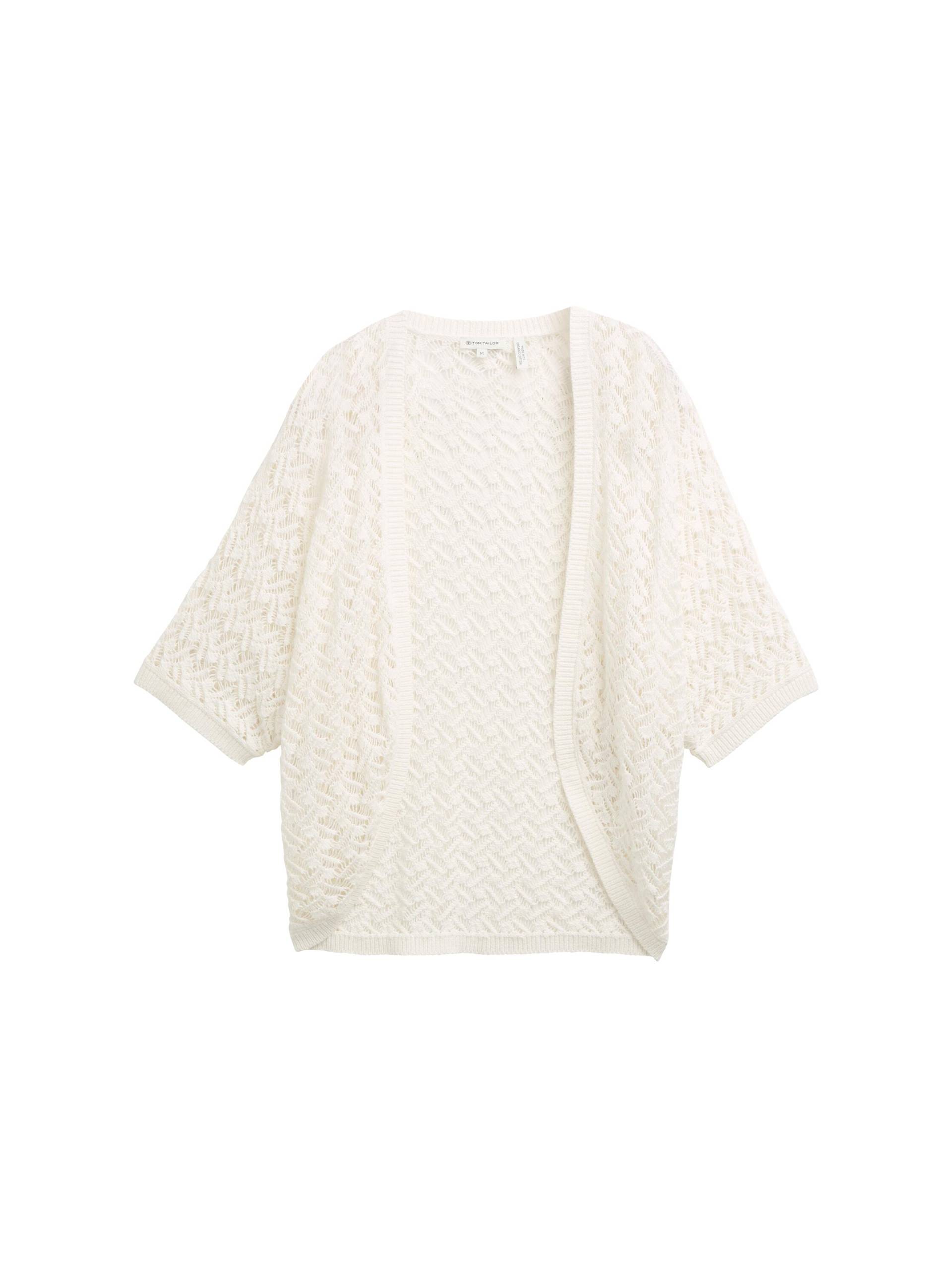 Tom Tailor - Loose Fit Bolero Cardigan whisper white - Gr. - L von Tom Tailor